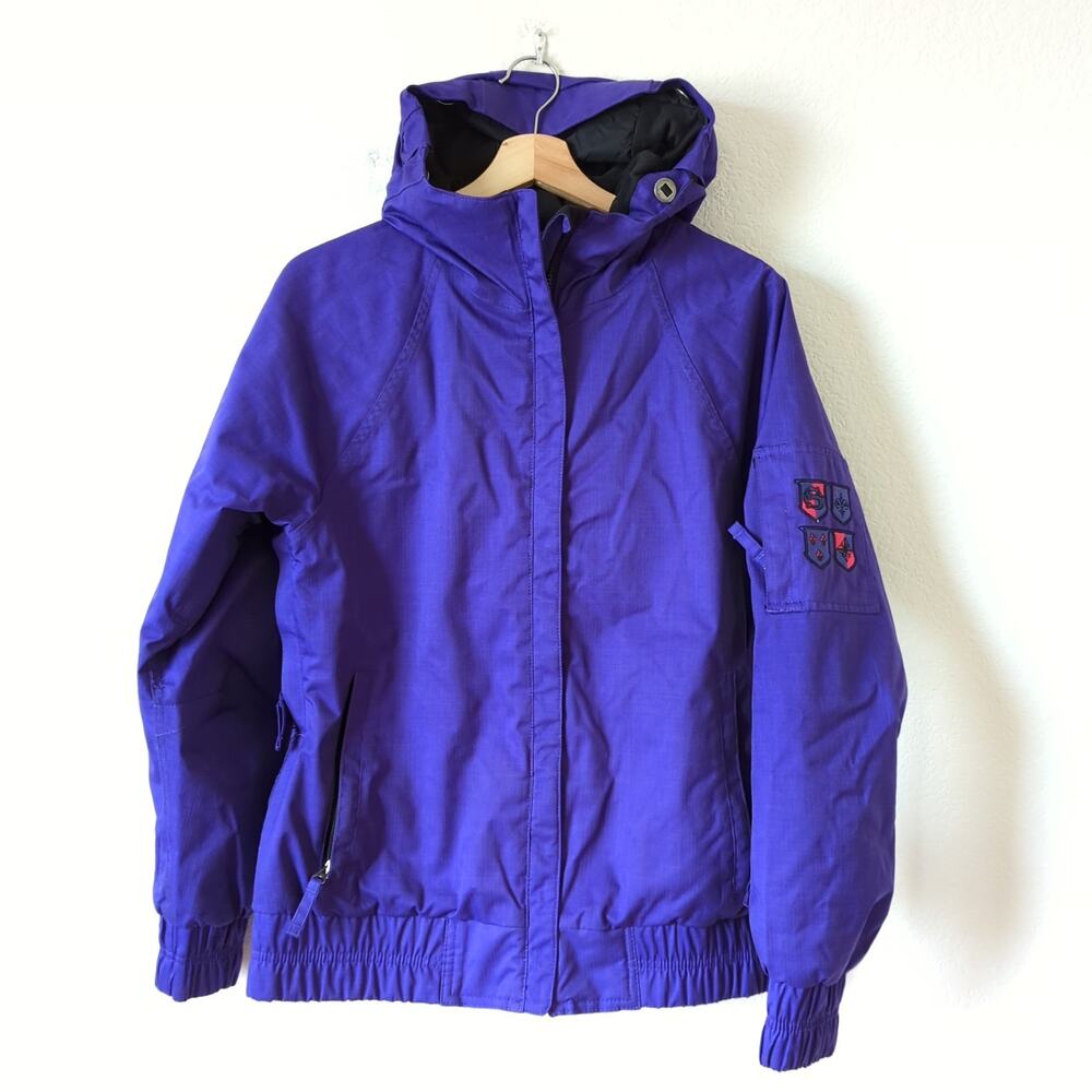 686 Womens Mannual Honor Insulated Jacket Purple Snowboard Ski Medium Winter EUC